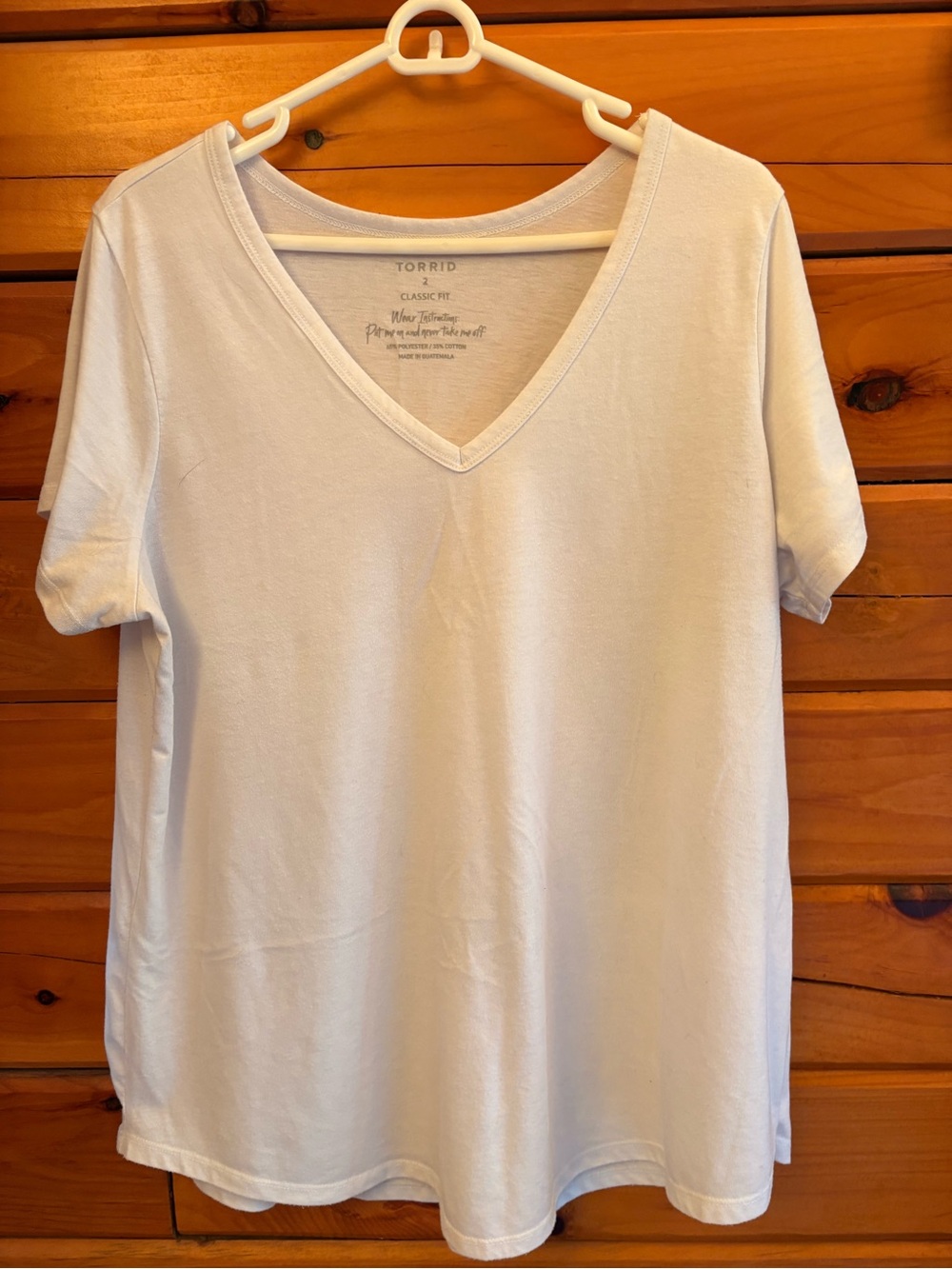 torrid White V-Neck Tee - Classic Relaxed Fit